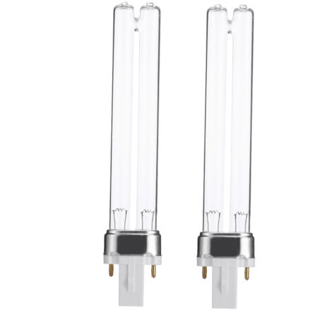 Lot de 2 ampoules de rechange germicides ultraviolettes G23 de 9 W pour aquarium