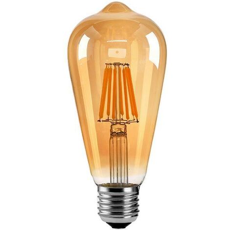 Lot de 2 ampoules Edison vintage a filament LED ST64 4 W pas dimmable 220V E27 (ST64 Basics)