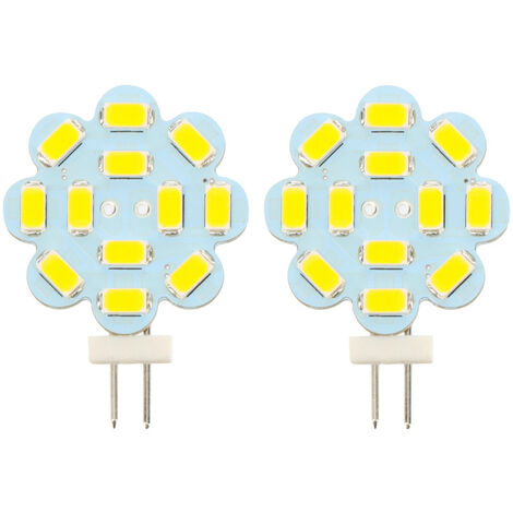Lot de 2 ampoules G4 SMD 12/24V diamètre 30mm connexion latérale