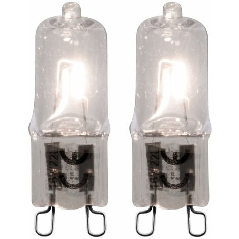 Lot de 2 ampoules halogènes G9 - 28W - Blanc neutre - 370 Lumen - Zenitech