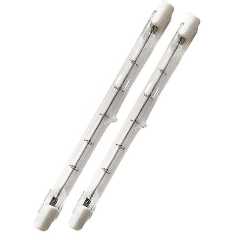 Lot de 2 ampoules halogènes linéaires R7S 300 W à intensité variable pour projecteur de sécurité, 118 mm