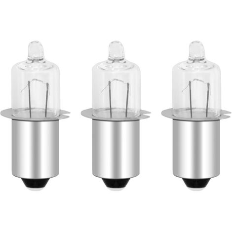 Lot de 2 Ampoules Halogènes Miniatures HS3 2.4W 6V, PX13.5S Culot, Blanc Chaud 2500K, pour Ampoules de Remplacement pour Vélo, Lampe de Poche