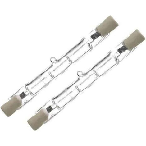 Lot de 2 ampoules halogènes R7s 120 W J118, longueur 118 mm, éclairage linéaire à économie d'énergie, blanc chaud, 4 600 lumens, 2 700 K