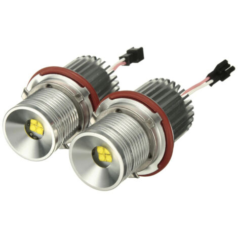Lot de 2 ampoules LED 20 W pour feux de position à anneaux halo (Angel Eyes) compatibles avec BMW E87, E39 M5, M6, E83 X3, E60, E63, E65, E66 et E53 X5.