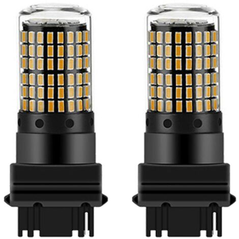 Lot de 2 ampoules LED 3156 P27W T25 3014 144 SMD Canbus jaunes