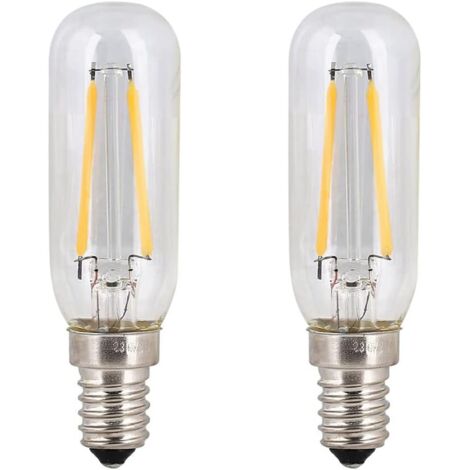 Lot de 2 ampoules LED 4W SES pour hotte aspirante E14 Blanc froid 6000K T25 Ampoules à filament de tube 40W Remplacement à incandescence Petite vis Edison Appareil non dimmable pour hotte