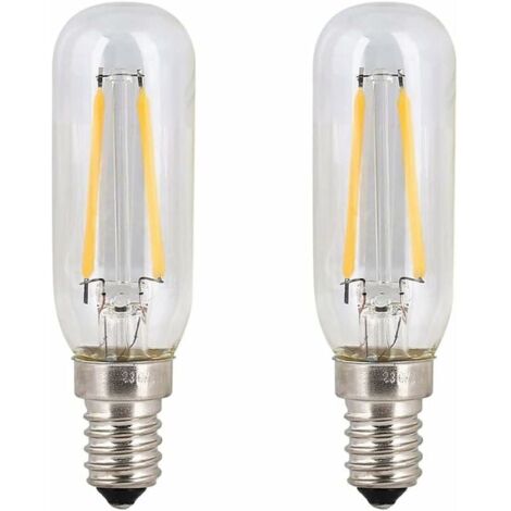 Lot de 2 ampoules LED 4W SES pour hotte aspirante E14 Blanc froid 6000K T25 Ampoules à filament de tube 40W Remplacement à incandescence Petite vis Edison Appareil non dimmable pour hotte-LIAIKI