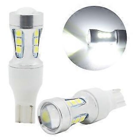 Lot de 2 ampoules LED, 912 921, feu de recul T15, 2600 lumens, blanc xénon 6000K, W15W, 906 904 902, lumière ultra-brillante