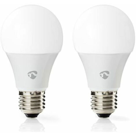 Lot de 2 ampoules LED à variation de couleur connectée et autonome / Douille E27 - NEDIS