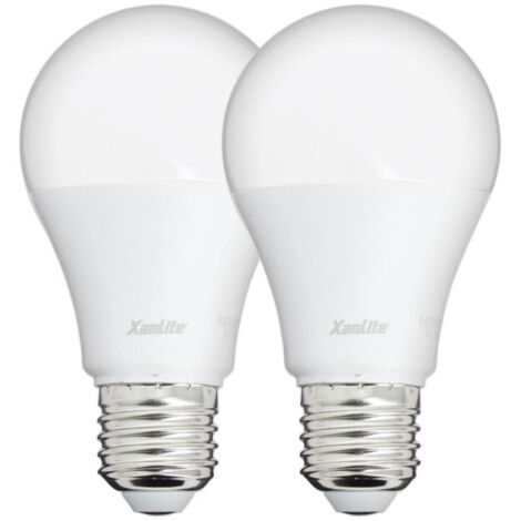 Lot de 2 ampoules LED A60 - culot E27 - classique