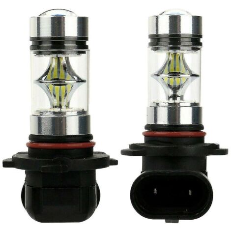 Lot de 2 ampoules LED antibrouillard 6000K Super White H10 9045 9145 9140 100W 1200lm
