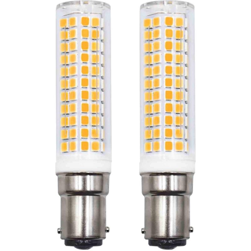 Lot de 2 Ampoules led B15d Remplaçant 75W 90W 80W Blanc chaud 3000K 220V 230V 890lm 7W Applique Murale Pour Salon Lustre Machine à Coudre [Classe