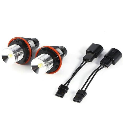 Lot de 2 ampoules LED blanches 5W de type « angel eyes » pour phares BMW E39, E60, E53, E63 et E66