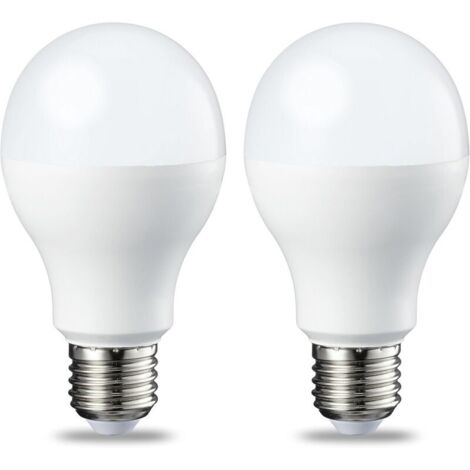 Lot de 2 ampoules LED Culot Edison à vis E27 13 W (équivalent 100 W) Blanc froid Intensité non variable