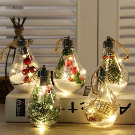 Lot de 2 ampoules LED de Noël à piles Zimne Wbory