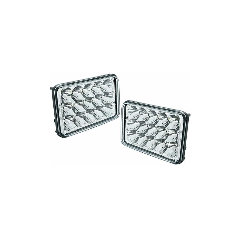 Lot de 2 ampoules LED de remplacement rectangulaires scellées de 4 x 5 po 45 W pour phares