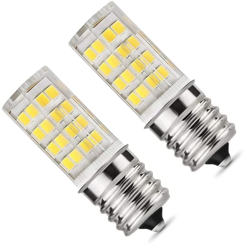 Tlily - Lot de 2 Ampoules led E17 4W à Intensité Variable pour Four à -Ondes, LumièRe Du Jour 6000K 40W éQuivalent HalogèNe, Ampoule led E17 en