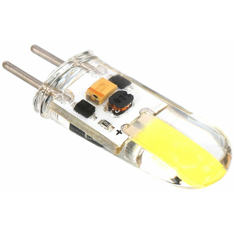 Lot de 2 ampoules LED GY6.35 à intensité variable, tige en silicone LED 12 V DC, 3 W, lumière blanche chaude