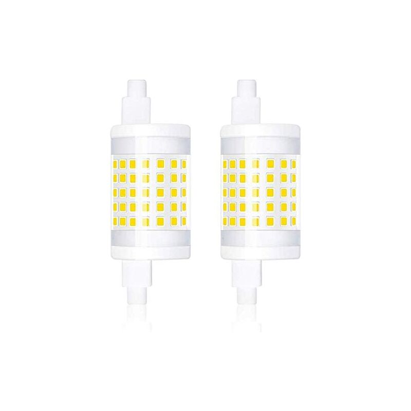 Lot de 2 ampoules led linéaires à intensité variable 10 w R7S 78 mm J78 T3 220 v 360 degrés équivalent à 1000 lumens 100 w blanc froid 6000 k ampoule