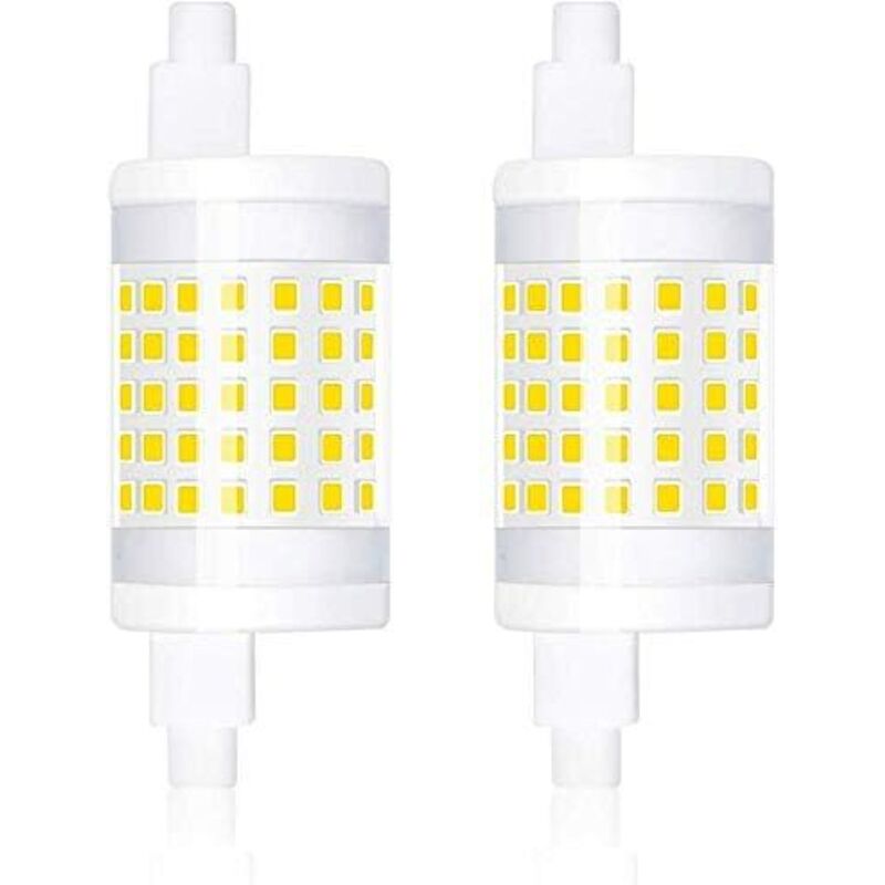 Lling - Lot de 2 ampoules led linéaires à intensité variable 10 w R7S 78 mm J78 T3 220 v 360 degrés équivalent à 1000 lumens 100 w blanc froid 6000 k