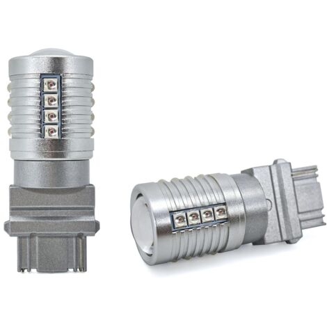 Lot de 2 ampoules LED P27W 3156 12-24 V CANBUS 2 000 lm rouge