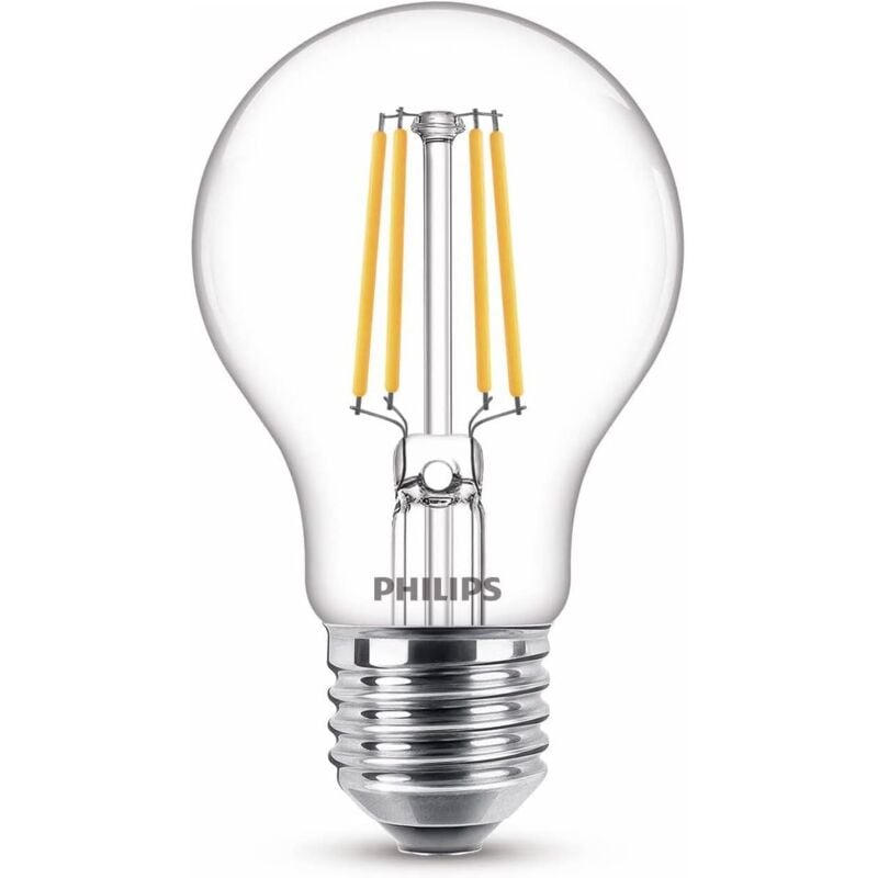 Lot de 12 ampoules led Philips Classic Filament A60 E27 4,3W (équivalent 40W) – Lumière blanche chaude 2700K