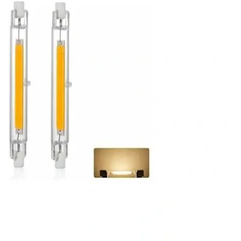 Lot de 2 ampoules LED R7S 20 W 3000 lm, blanc chaud 3000 K, lumière dimmable à 360° - FY-AquaForge