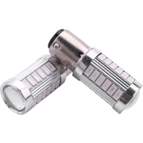 Lot De 2 Ampoules LED Rouge 1157 P21 5W Bay15d 33 SMD Freinage Antibrouillard Feux Jour Voiture Lumineuses