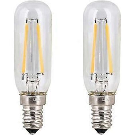 Lot de 2 ampoules LED SES 4W pour hotte aspirante, culot E14, blanc froid 6000K, T25, 40W