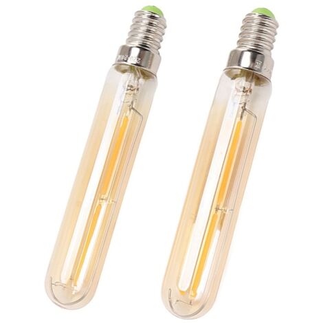 Lot de 2 ampoules LED tubulaires 4W E14 2300K T20x120 220-240V pour l'éclairage