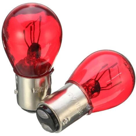 Lot de 2 ampoules rouges Baw15d pour feux stop et feux arrière de voiture, 567, 12 V, 21/5 W, clignotants, feux de signalisation, compatibles avec GM/Ford/Saab