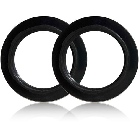 Lot de 2 anneaux de fixation noirs pour abat-jour, rondelle E27, adaptateur, anneau de fixation, compatible avec la plupart des lustres, lampadaires, etc. Bonne résistance à la chaleur, longue durée d