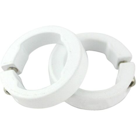 Lot de 2 anneaux de verrouillage blancs en alliage d'aluminium pour guidon de vélo, anneaux de poignée décoratifs de rechange tendance, accessoires de vélo