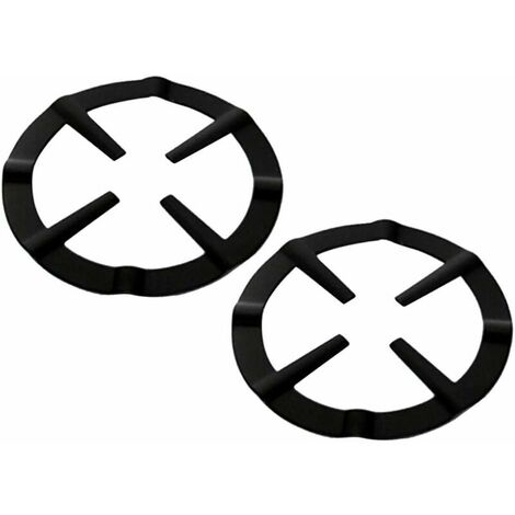 Lot de 2 anneaux pour cuisinière à gaz, plaque de cuisson à gaz, croix, support de casserole, grille de réchaud à gaz, anneau de fixation pour cafetière à expresso, four et cuisine