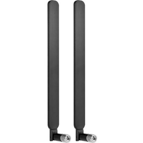 Lot de 2 antennes SMA 4G LTE, antennes cellulaires WiFi de type SMA mâle, amplificateur de signal d'antenne de routeur à gain élevé de 10 dBi, noir
