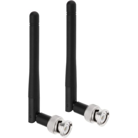 lot de 2 antennes uhf connecteur bnc abs noir 780-830 mhz pour microphone sans fil récepteur