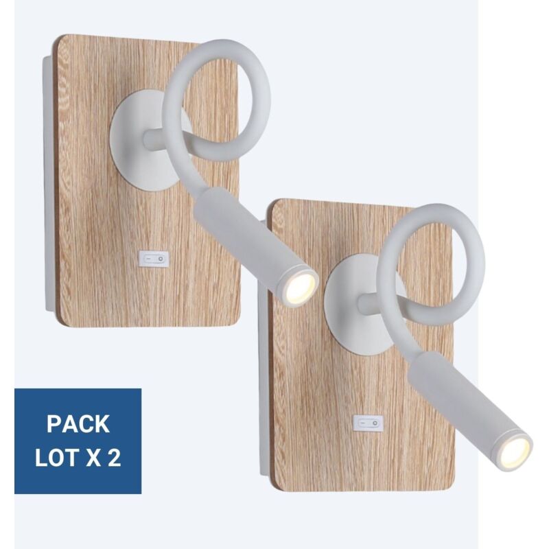 Barcelona Led - Lot de 2 - Applique liseuse flexible 'london' - Puce cree - 3W - Barcelona Led - Lot de 2 - Applique liseuse flexible 'london' - Puce cree - 3W -