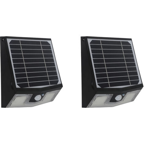 Lot de 2 appliques solaires déportées + détecteur mouvement IP65 - Eos Voltman