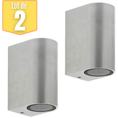 Lot de 2 appliques SPIDER-2D 2x35W GU10 IP44 Nickel brossé