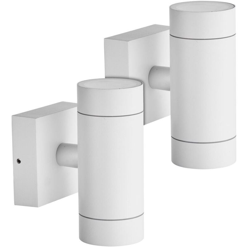 Lot de 2 Appliques venice blanches extérieure double faisceau GU10 IP54