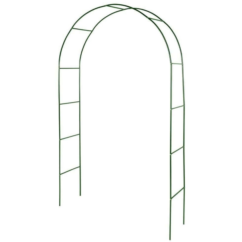 Oxeo - Arche de jardin métallique pour plantes grimpantes - Arceau rosiers grimpants - Résistant aux intempéries - vert foncé