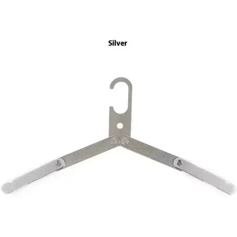 (Lot de 2 argentés) Cintre pliable en aluminium pour la maison, cintre portable pour le camping et les voyages.