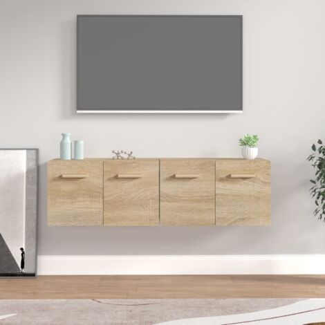 Lot de 2 Armoires murales Étagères Murale  Meubles de rangement Chêne sonoma 60x36,5x35 cm Bois 35613
