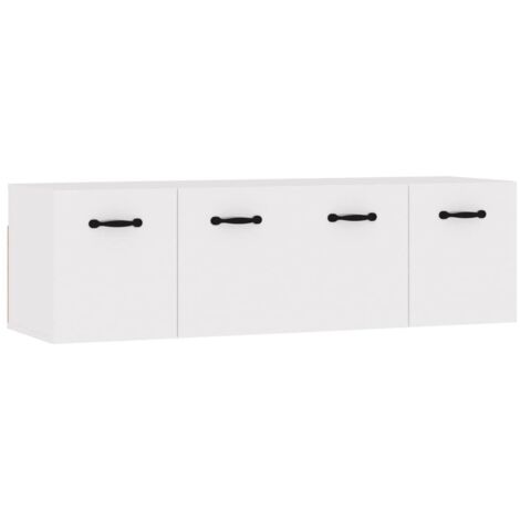 Lot de 2 Armoires murales Salon,Meuble bas de Rangement,Meuble TV Blanc 80x35x36,5 cm Bois d'ingénierie -92021