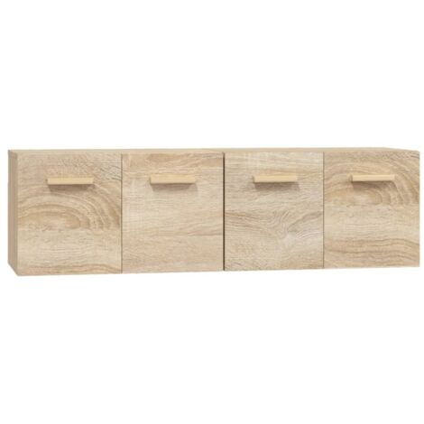 Lot de 2 Armoires murales Salon,Meuble bas de Rangement,Meuble TV Chêne sonoma 60x36,5x35 cm Bois -75454