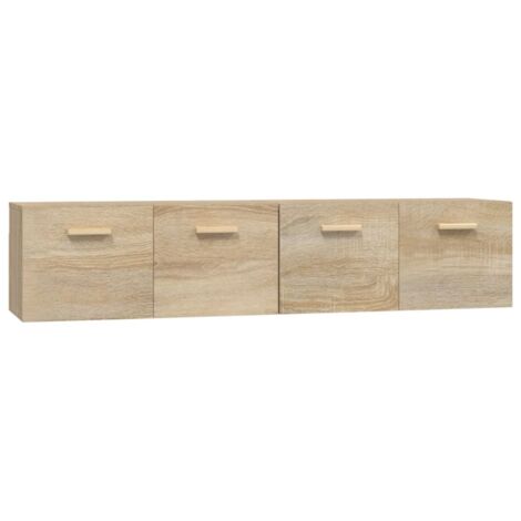 Lot de 2 Armoires murales Salon,Meuble bas de Rangement,Meuble TV Chêne sonoma 80x35x36,5 cm Bois -16090