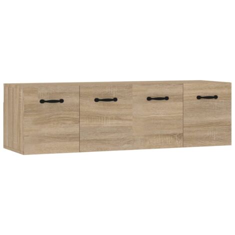 Lot de 2 Armoires murales Salon,Meuble bas de Rangement,Meuble TV Chêne sonoma 80x35x36,5 cm Bois -59811