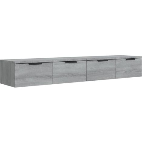 Lot de 2 Armoires murales Salon,Meuble bas de Rangement,Meuble TV Sonoma gris 68x30x20 cm Bois ingénierie -50604