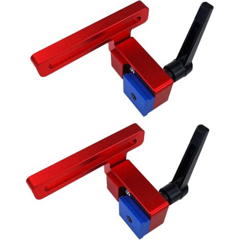 Lot 2 Pinces Rail T-Track Aluminium M8 - Serre-Joints Rapides Pour Travail Du Bois