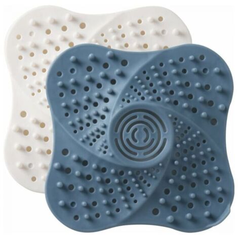 Lot de 2 attrape cheveux douche，filtre a cheveux pour douche avec Ventouse tamis evier bouchon baignoire anti cheveux filtre bonde douche filtre baignoire pour Cuisine lavabo salle de bain